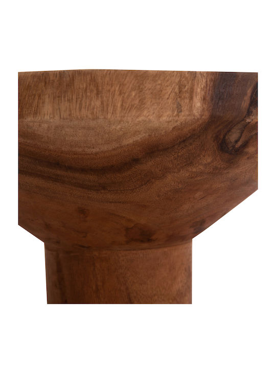 Round Side Table Bermal Made of Solid Wood Natural M35xL35xH65cm