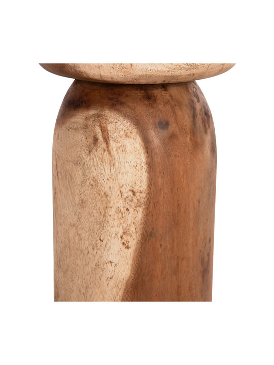 Round Side Coffee Table Loki Made of Solid Wood Natural W30xL30xH50cm