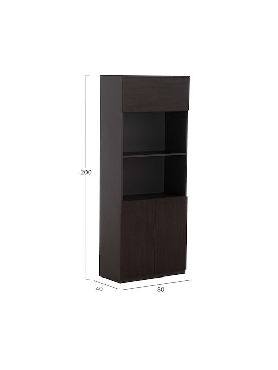 Βιβλιοθήκη Rosewood Wenge 80x40x200εκ.