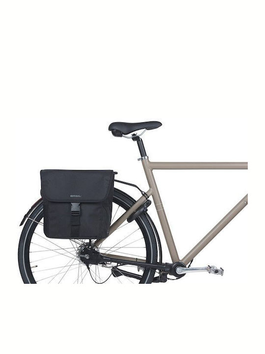 Basil Double Bicycle Rack Bag Black