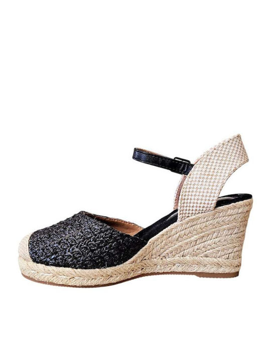 Women's Platform Espadrilles Black