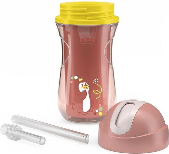 Chicco Παιδικό Ποτηράκι Sport από Μέταλλο Πορτοκαλί 266ml για 14m+