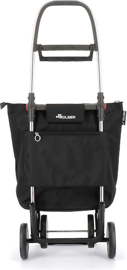 Shopping Trolley Black 64.5x64.5x100.5cm
