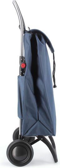 Stoff Einkaufswagen Klappbar Blau 43x19x104.5cm