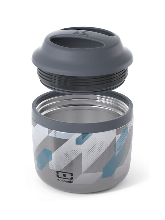 Monbento Lunchbox Isolierte Lunchbox Silikon Gray Geeignet für die Mikrowelle 550ml 1Stück