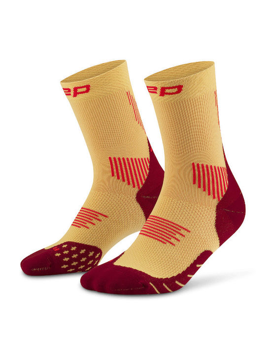 CEP Mid Cut Laufsocken Orange 1 Paar