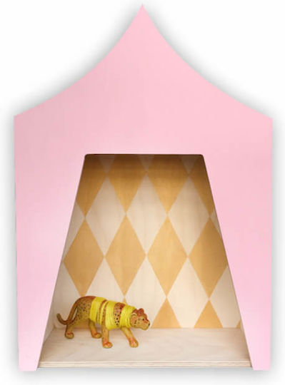 Kids Shelf Wall Mount Beige 30x50x15cm