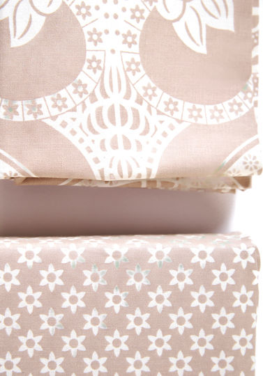 Comfort Bettwäsche-Set 170x270cm. Beige 3Stück