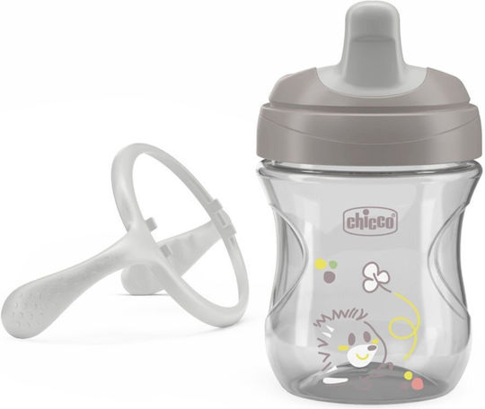 Chicco Training Cup Cana de antrenament pentru bebeluși Plastic cu mânere Gri pentru 6m+m+ 200ml