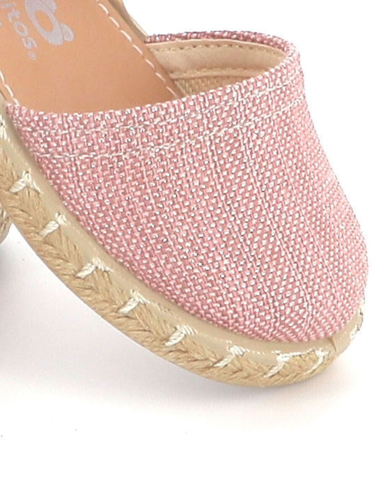 Kids Espradrilles with Adjustable Metal Clasp Pink