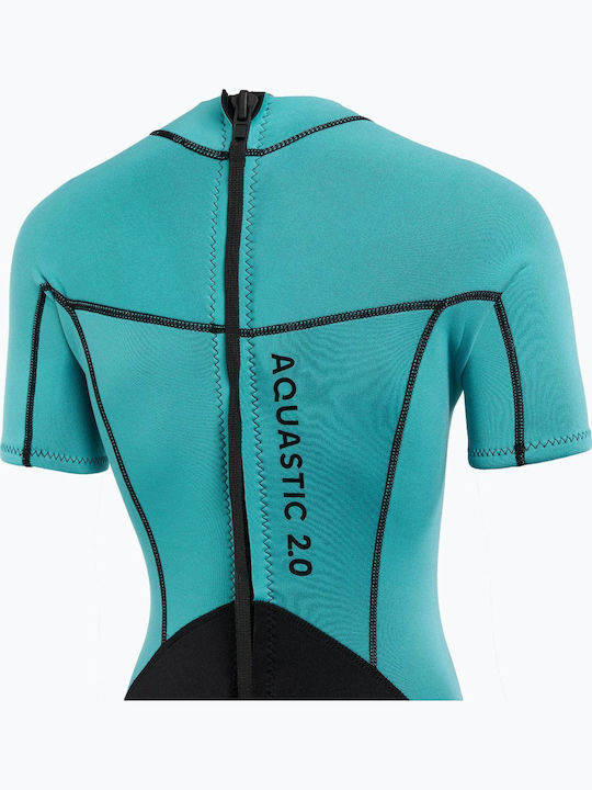Women's Aquastic Wavey Wetsuit 2 Mm Black Mint Size Xs