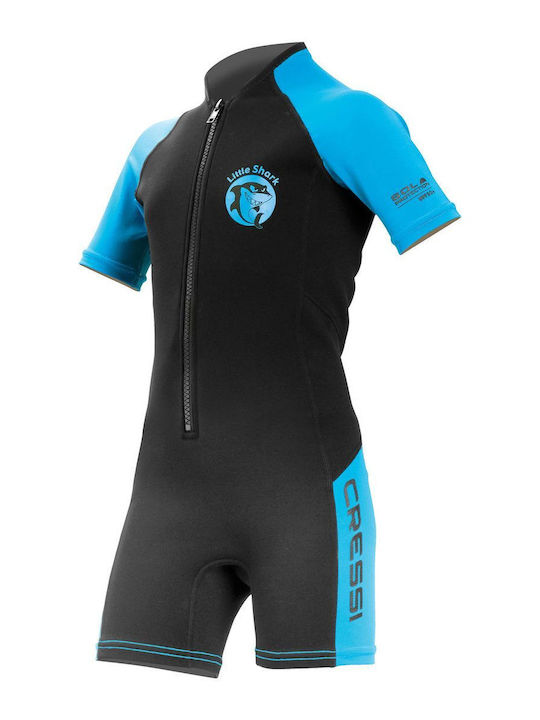 Cressi Little Shark Kids' Wetsuit 2 Mm Black Blue Size 7-8