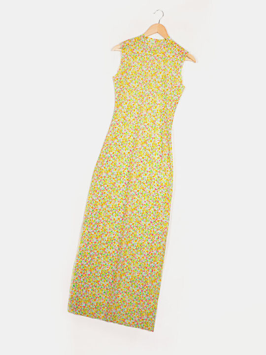 Rock Club Damen Maxi Kleid Strand Mehrfarbig