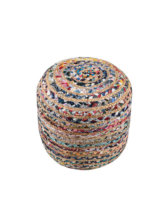 Stool For Living Room Wicker Multicolour 40x40x40cm