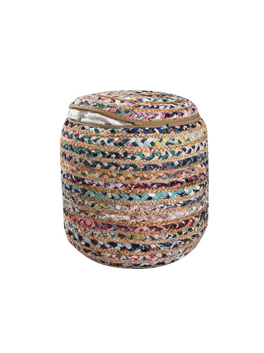 Stool For Living Room Wicker Multicolour 40x40x40cm