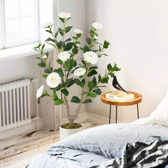 Artificial Camellia Tree 91 Cm Blooming Flowers White Hz10313wh-1 Costway