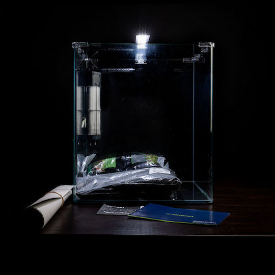 Dennerle Nano Cube Complete Fisch-Aquarium mit Kapazität von 60Es mit 38x38x43cm Schwarz