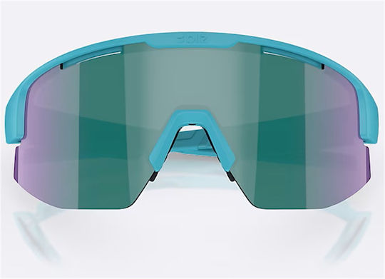 Bliz Cycling Glasses with Turquoise Frame & Multicolour Lenses