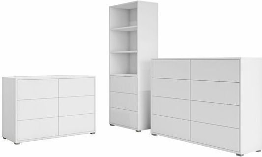 Epipla1.gr Fersoe 107 Living Room Set 3 Pieces White