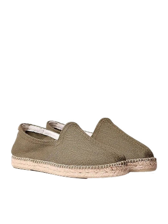 Fabric Men's Espadrilles in Brown Color
