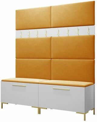 Tivsoa 101 Entry Furniture with Mirror & Hanger Aspro 168x46x196cm