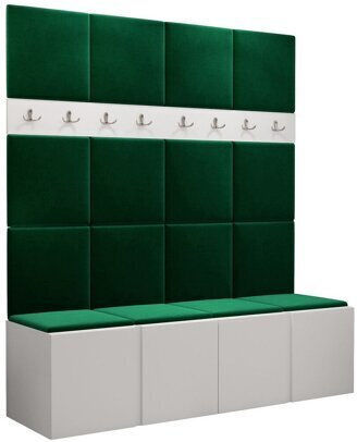 Hartford 268 Eingangsmöbel mit Spiegel & Garderobe Aspro 168x46x186cm