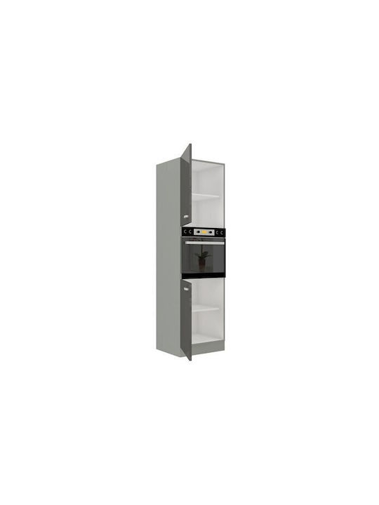Dulap Superior pentru Cuptor pardoseală Gri 60x57x210buc