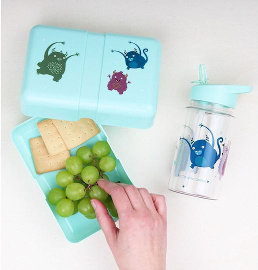 A Little Lovely Company Plastic Kids' Lunch Set Light Blue x x 6cm