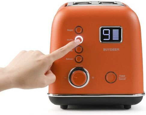 Buydeem Тостер Двуместна 900W Оранжев