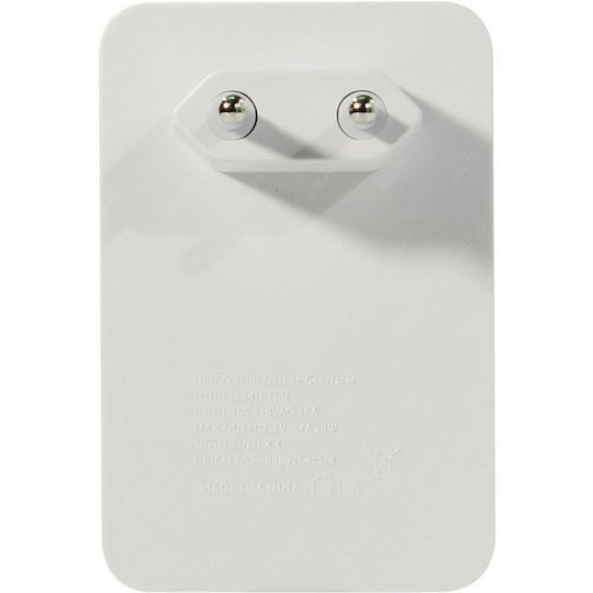 Orico Încărcător cu Cablu Integrat cu 4 Porturi USB-A 20W Albς (S4U)