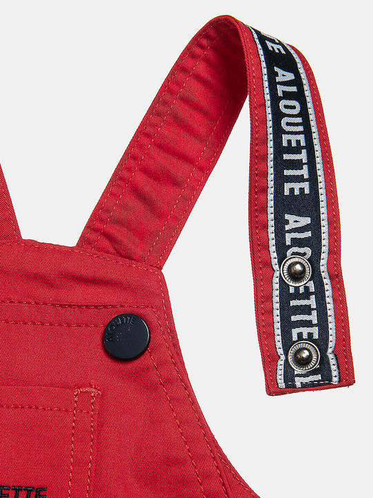 Kids Set With Dungarees Summer 2 Pieces Red