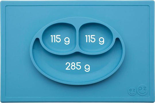 Ezpz Silicone Baby Tray Happy Mat for 24+ months Blue