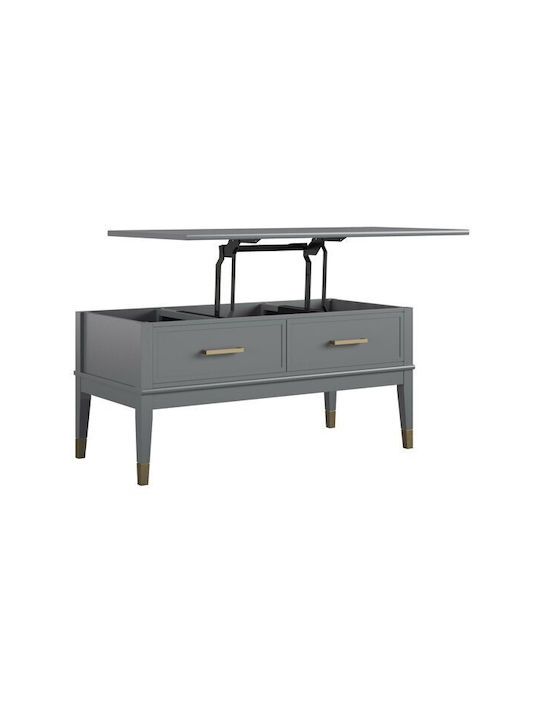 Ecke Schreibtisch Belromu 105 Holz Graphite mit Metallbeinen 52x106x51cm