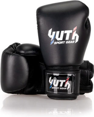 Yuth Yuth Signature Line Boxing Gloves Leather for Match Black