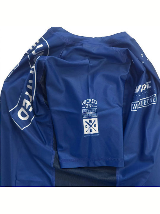 Wicked1 Ανδρική Κοντομάνικη Μπλούζα WK-FRA-TC-BL-XS για Jiu-Jitsu Μπλε