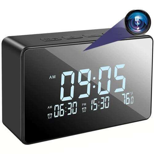 Hidden Camera WiFi Clock 1080p with Memory Card Slot