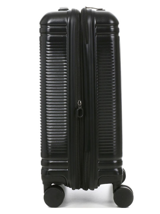 Airtex Paris Βαλίτσα Ταξιδίου Καμπίνας Μαύρη με 4 Ρόδες Ύψους 53εκ.
