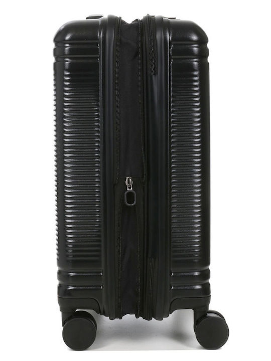 Airtex Paris Βαλίτσα Ταξιδίου Καμπίνας Μαύρη με 4 Ρόδες Ύψους 53εκ.