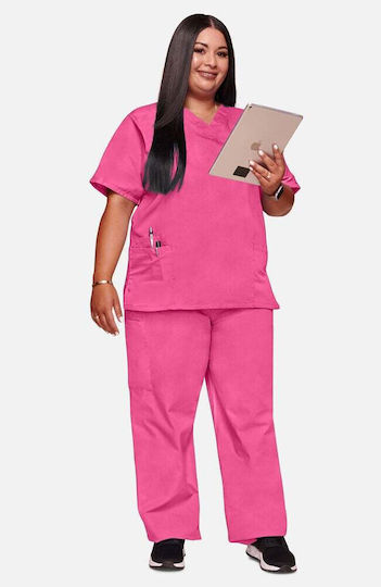 Cherokee Women's Pink Medical Blouse Cotton and Polyester