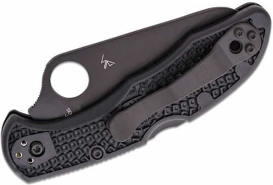 Spyderco Salt 2 Джобно ножче с механизъм за заключване Черен в Калъф