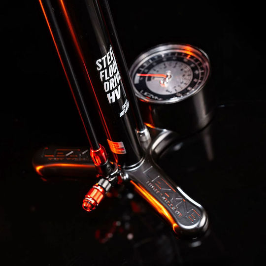 Lezyne Steel Floor Drive Τρόμπα Αέρος Χεριού με Μανόμετρο