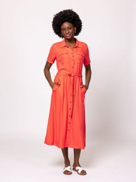 Midi Hemdkleid Koralle