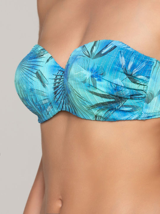 Strapless Bikini Top με Ενίσχυση Blue Jay