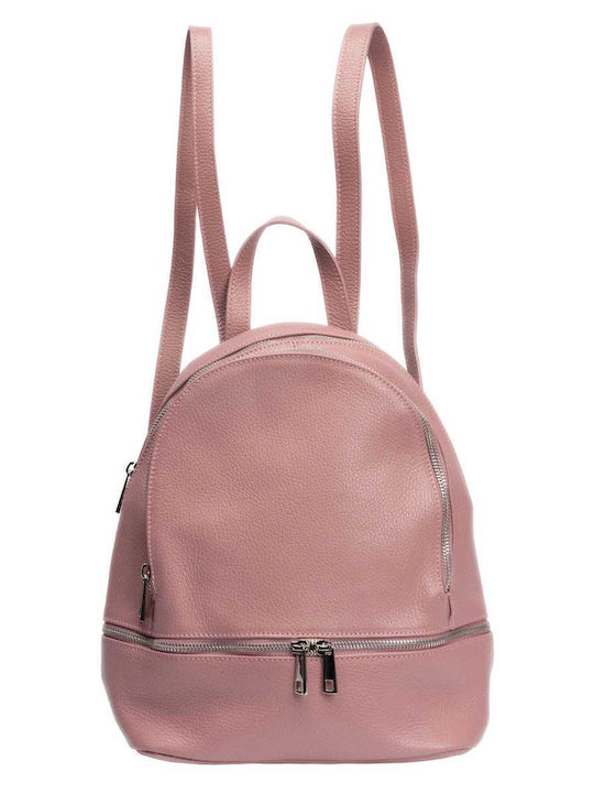 Leder Damentasche Rucksack Rosa
