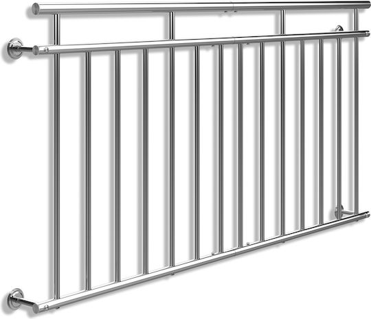 French Balcony Terrace Railing Stainless Steel 90 x 184 cm