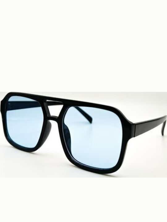 Looks Style Eyewear Unisex Γυαλιά Ηλίου με Μπλε Κοκκάλινο Σκελετό και Μπλε Φακό 74aet-98062