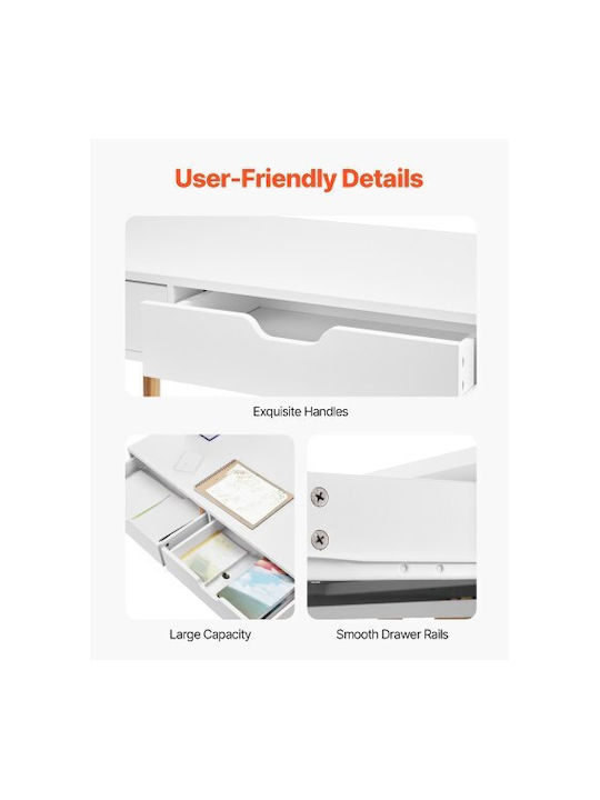 Birou Pentru Copii Alb 99x51x76.5cm