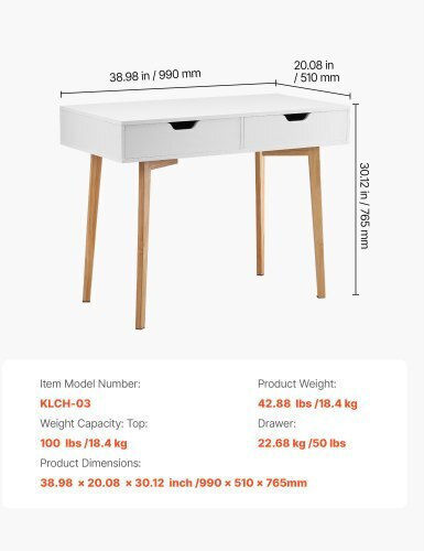 Birou Pentru Copii Alb 99x51x76.5cm