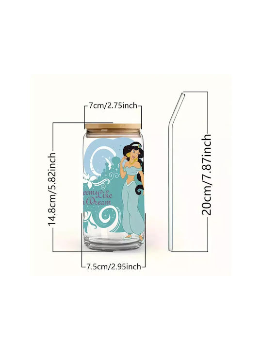 Γυάλινο Ποτήρι Καπάκι Jasmine