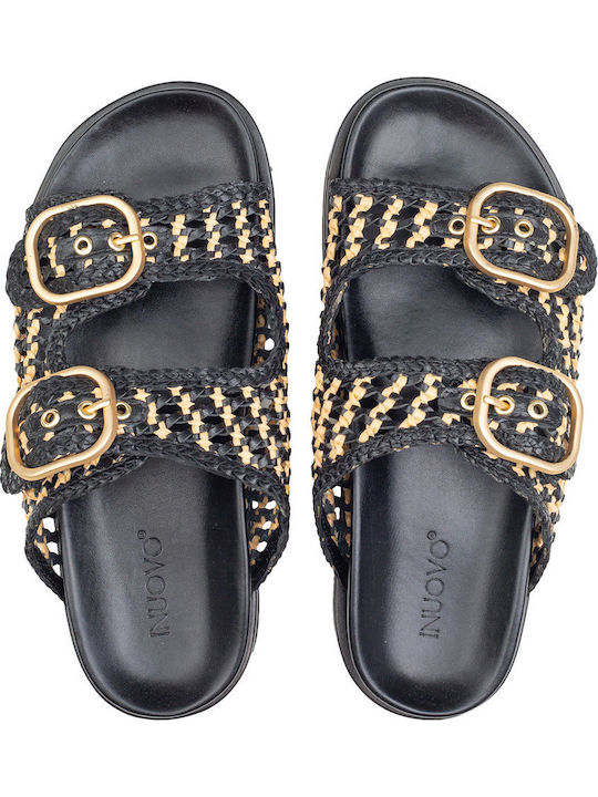 Flache Sandalen für Damen in Schwarz Farbe